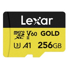 Lexar 雷克沙 V60 4K GoPro DJI UHS-II Mavic無人機運動攝影機專用microSD記憶卡 GOLD LMSGOLD128G-BNNNG, 256GB