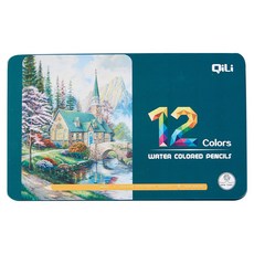 QILI 鋼琴家著色彩色鉛筆盒組, 1組, 12 種顏色