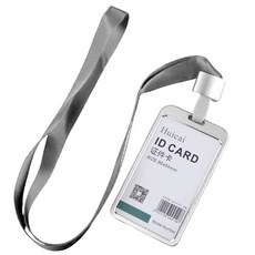 Maket Gamseong 直式金屬名牌頸掛繩, 銀色, 5個