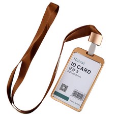 Maket Gamseong 直式金屬名牌頸掛繩, 金色, 5個