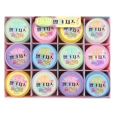 Friends 2000 夜光牛奶起司史萊姆 6款 x 2件組, 1套, 粉紅色, 黃色, 淺綠色, 淺紫色, 白色, 天藍色