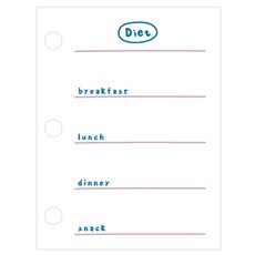 Maket Gamseong 3孔手冊內頁補充頁 瘦身計畫, 8個, 60入