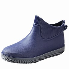 남성용 바겐 심플 무지 방수 숏 레인부츠