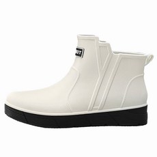 BIRROT 남성용 라이닌 숏 심플 무지 방수 숏 레인부츠