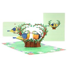 Maket Gamseong 活動愛日立體卡片, 1個, 愛之鳥