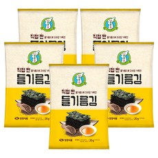 지도표성경 직접 짠 들기름김, 20g, 5개