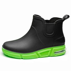 남성용 브론 심플 무지 방수 에어 숏 레인부츠