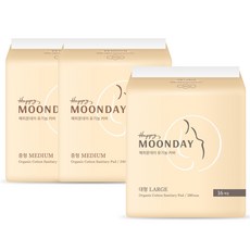 HappyMoonday 蝶翼衛生棉 中型(24cm) 32片+大型(28cm) 16片組, 1組