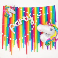 PARTY PANG 獨角獸彩帶彩虹家庭派對裝飾組