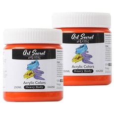 Saehan Art Art Secret 重質高黏度壓克力顏料 橘色 2入, 250ml, 1色