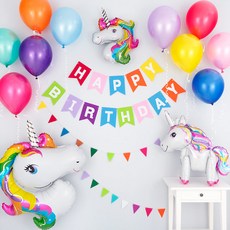 PartyPang 彩虹獨角獸節日生日派對裝飾組