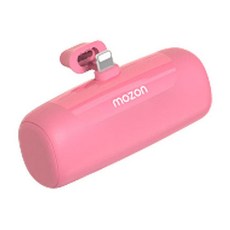 모즈온 일체형 미니 도킹형 보조배터리 5000mAh, 8핀, 핑크