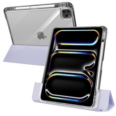 J-Road Shine Clear Apple Pencil 收納滑動分離式保護殼, 紫丁香色, 1個