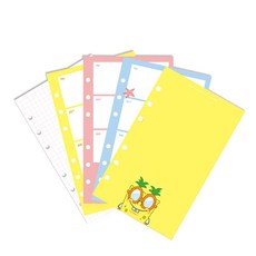 스폰지밥 루카랩 아카이브 6공 다이어리 리필속지, 1개