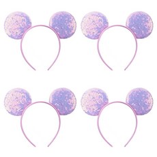 Allode 亮片米奇派對髮箍, 4個, 16 紫羅蘭色
