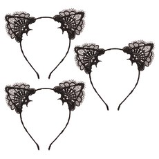 Allode 蕾絲貓咪派對髮箍, 3個, 02 蕾絲貓