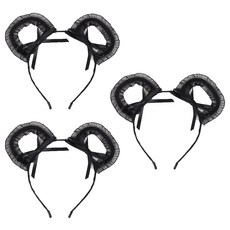 Allode 蕾絲貓咪派對髮箍, 3個, 07 小熊蝴蝶結蕾絲