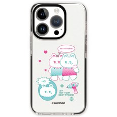 웨이브스튜디오 뿌미와꾸미 디자인 블랙엣지 휴대폰 케이스