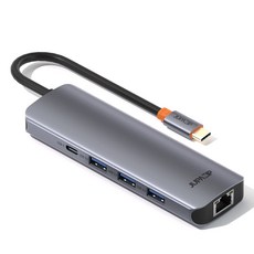 JUPAZIP Type C多合一9IN1 USB HDMI TF/SD PD C埠網路集線器 HUB901, 灰色