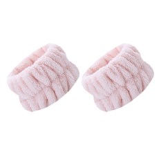 洗臉手腕帶 2入, 粉色, 1個