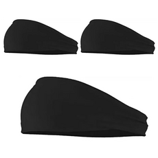 People Bloom 男女運動涼感髮帶, 3個, 黑色