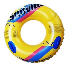 DYC-SPORTS 成人游泳戲水圓形泳圈 125cm, 1個, 黃色