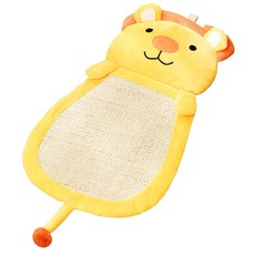 랜보어 반려동물 라이언 걸이형 스크래쳐, 옐로우, 1개