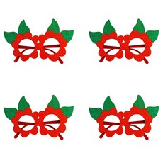 Allode 熱帶假期主題派對眼鏡 TYPE 03 紅花, 混和色, 4個