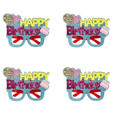 Allode 祝賀快樂派對眼鏡 TYPE 08 藍色珠光, 混合顏色, 4個