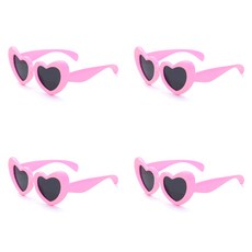 알로데 두꺼운 하트 프레임 파티안경, TYPE 05 핑크, 4개