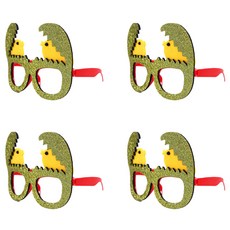 Allode 快樂動物主題派對眼鏡 TYPE 05 淺綠珠光小雞, 混合顏色, 4個
