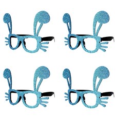 Allode 快樂動物主題派對眼鏡 TYPE 14 藍色兔子, 混色, 4個