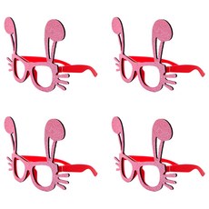 Allode 快樂動物主題派對眼鏡 TYPE 02 粉紅兔, 4個