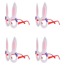 Allode 快樂動物主題派對眼鏡 TYPE 07 豎耳兔, 混色, 4個
