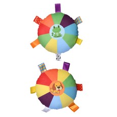 Petca 狗狗拔河遊戲圓盤拉環啾啾玩具2件組, 青蛙, 狗狗, 1套