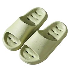 TheNewMall 防滑不卡水垢廁所拖鞋 浴室拖鞋, 1個, 綠色