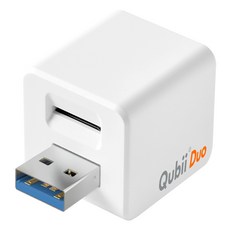 Qubii Duo Galaxy iPhone 自動備份 USB A型 SD卡讀卡機, 白色, MKPQD-W
