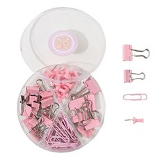 피어니스트 클립 압정 집게 콤비세트 03핑크, 1세트