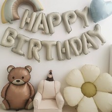 泰迪熊生日裝飾套組, 混色, 1套