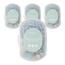 Maket Gamseong 馬卡龍色夾子 綠色, 4個, 1入