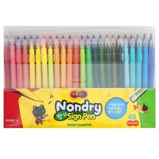 TORU Donga 不乾膠簽字筆套裝, 48 種顏色, 1組