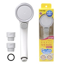 takagi 寶寶柔水蓮蓬頭附止水開關 JSB011A, 1個, 白色