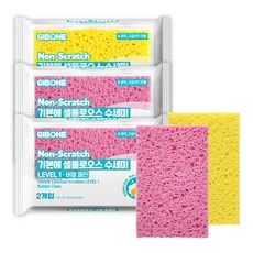 GIBONE 纖維素菜瓜布 等級1 泡泡清潔 隨機出貨, 2入, 3套