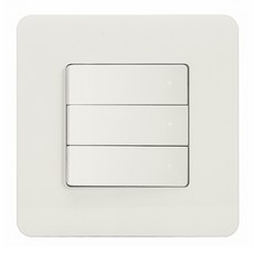 第一 Square 正方形單切三開關 白色, 1個