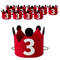 Maket Gamseong 不織布數字皇冠帽, 10個, 3