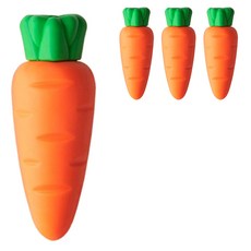 PEONIST 可擦水果橡皮擦胡蘿蔔, 混色, 4個