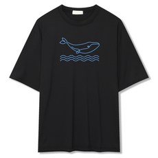 ILLUSO 中性款 鯨魚 寬鬆版 防磨衣 短袖 T恤
