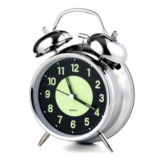 Saenghwalgongsik 大聲響夜光桌上型鬧鐘, 銀色