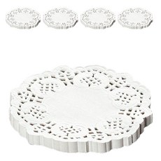 Maket Gamseong 圓形蕾絲花邊紙 150入 14cm, 單一顏色, 5個