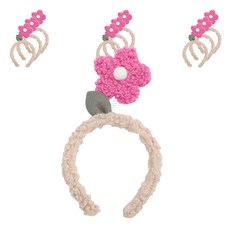 Maket Gamseong 花朵圖案髮箍, 玫瑰粉, 10個